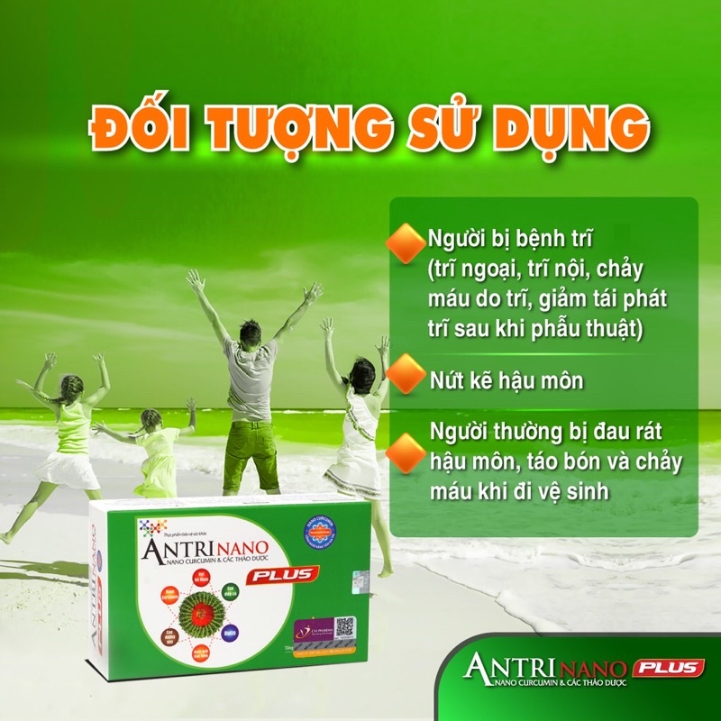 Antrinano Plus - Hỗ Trợ Trĩ, Trĩ Nội, Trĩ Ngoại, Táo Bón, Co Búi Trĩ, Nứt Kẽ Hậu Môn - Hộp 30 viên