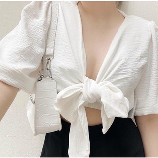 Áo croptop cột nơ đi biển