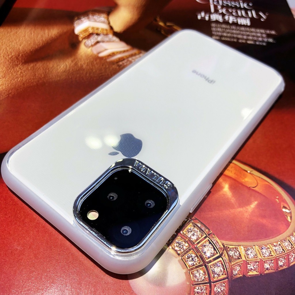 Ốp Lưng iphone 11 / ip 11 pro / ip 11 pro max dẻo lưng trong có gờ xung quanh bảo vệ camera