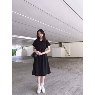 Đầm sơ mi dây rút eo JulieHouse