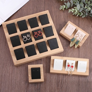 Giá đỡ treo bông tai treo trang sức bằng gỗ tre