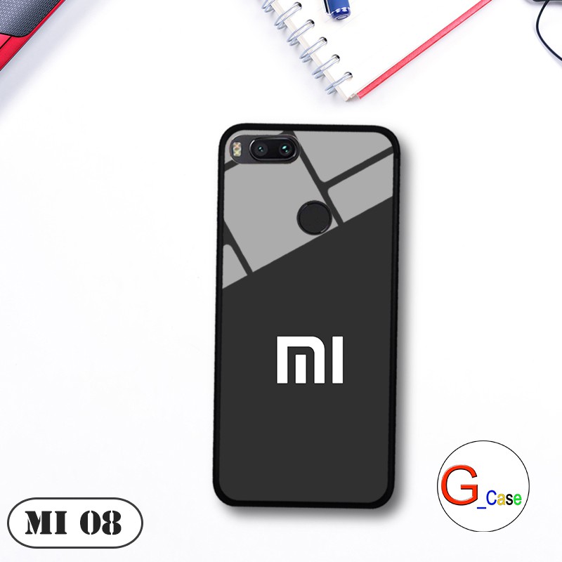 Ốp lưng Xiaomi Mi 5X/ Mi A1 - lưng kính in logo hãng điện thoại