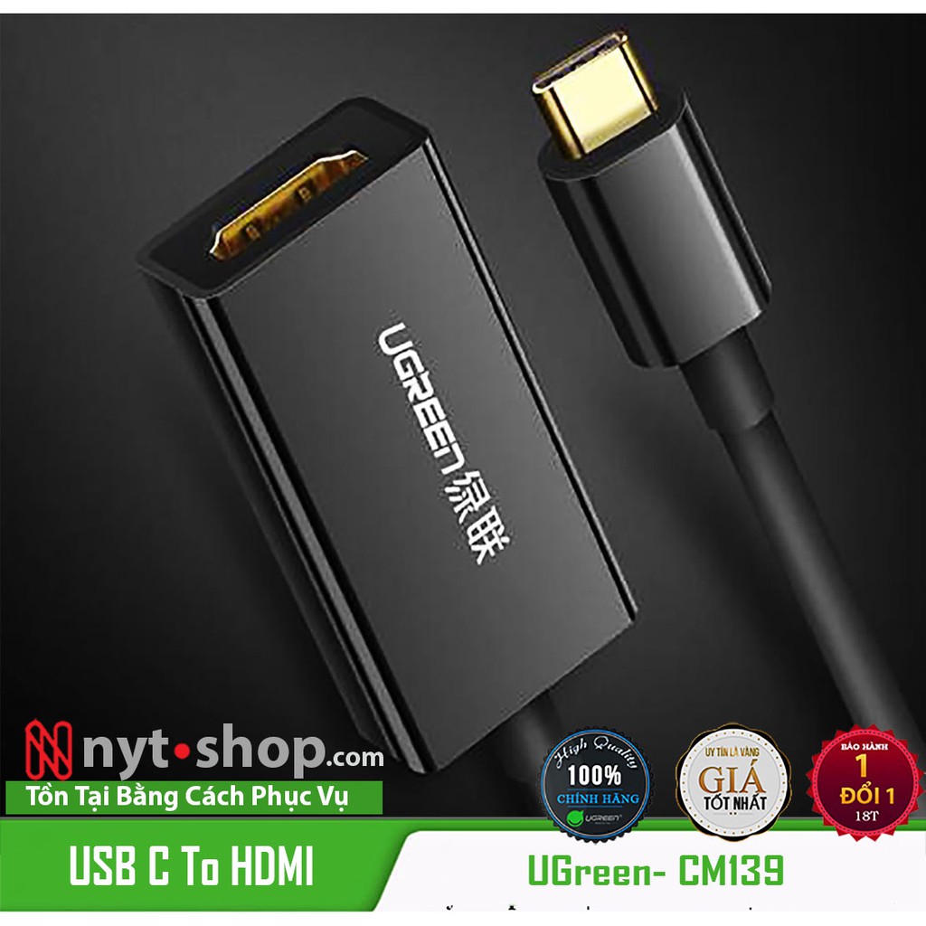 Cáp USB-C to HDMI Ugreen Chính Hãng