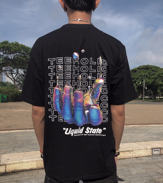 Áo thun unisex Liquid State bàn tay