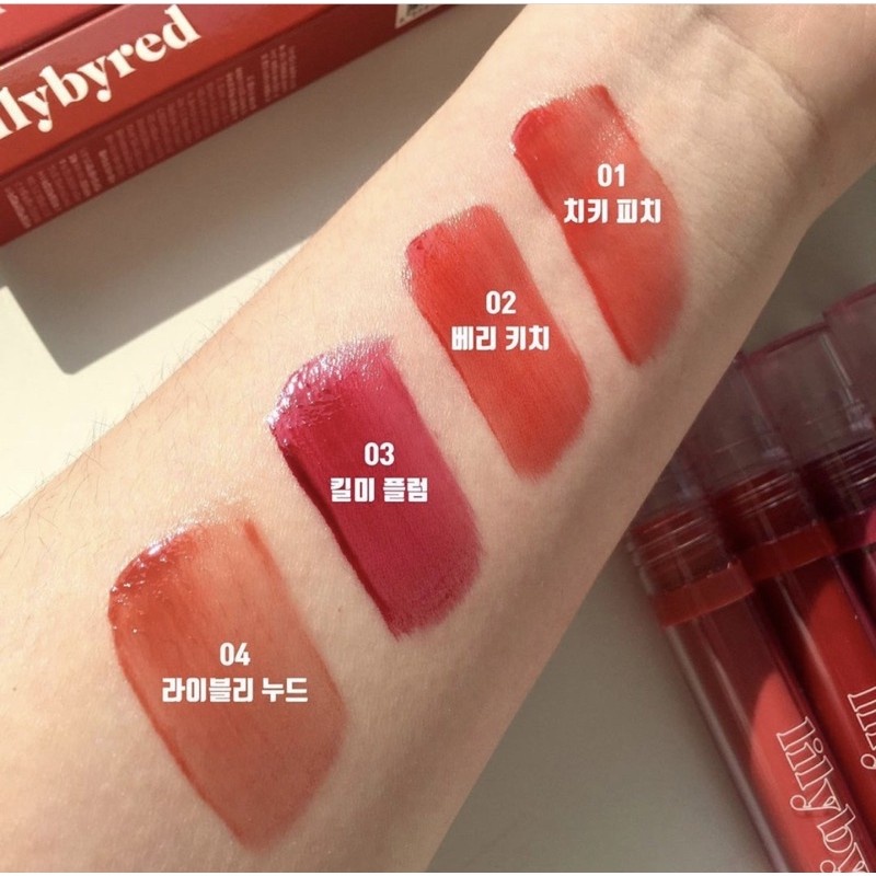 Son Tint Lì Lilybyred Glassy Layer Fixing Tint dưỡng ẩm căng mọng môi 3.8g