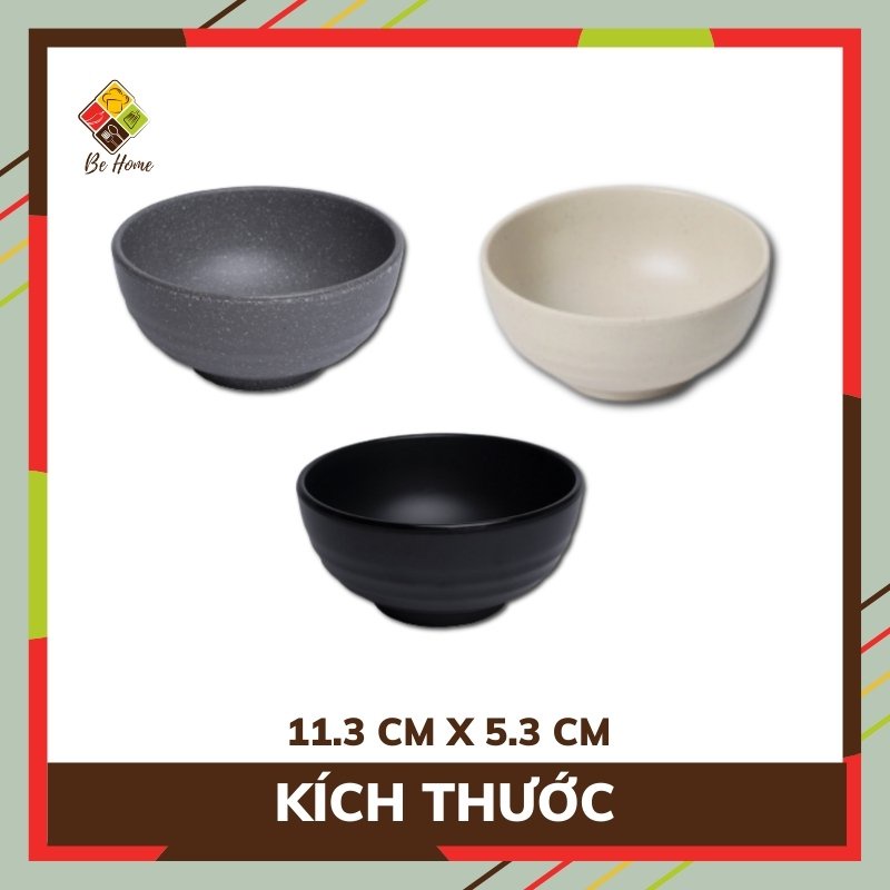 Bát ăn cơm melamine  BEHOME Tô ăn cơm nhám Thân Thiện Chịu Nhiệt Độ Cao  Bát nhựa Ăn Cơm Cao Cấp Hàn Quốc