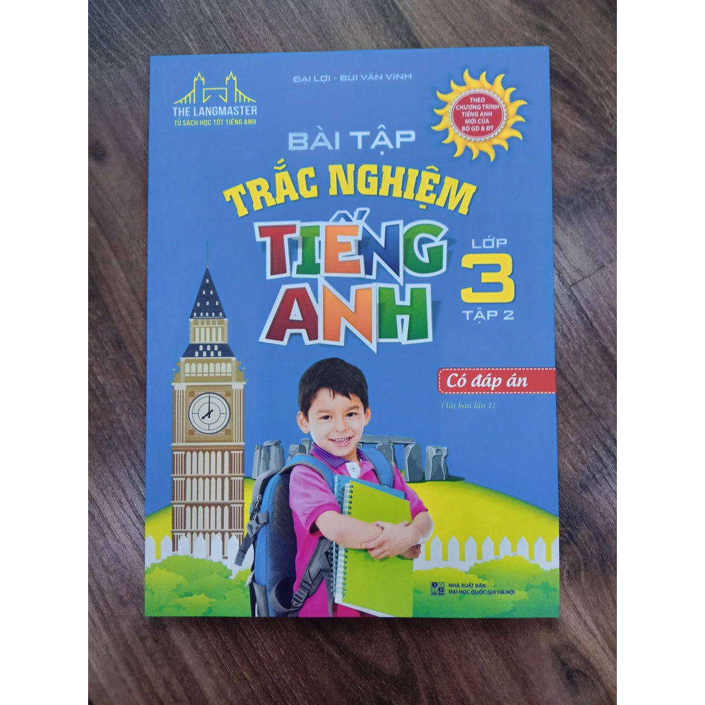 Sách - Bài tập trắc nghiệm tiếng Anh lớp 3 tập 2 - Có đáp án(tái bản 01)