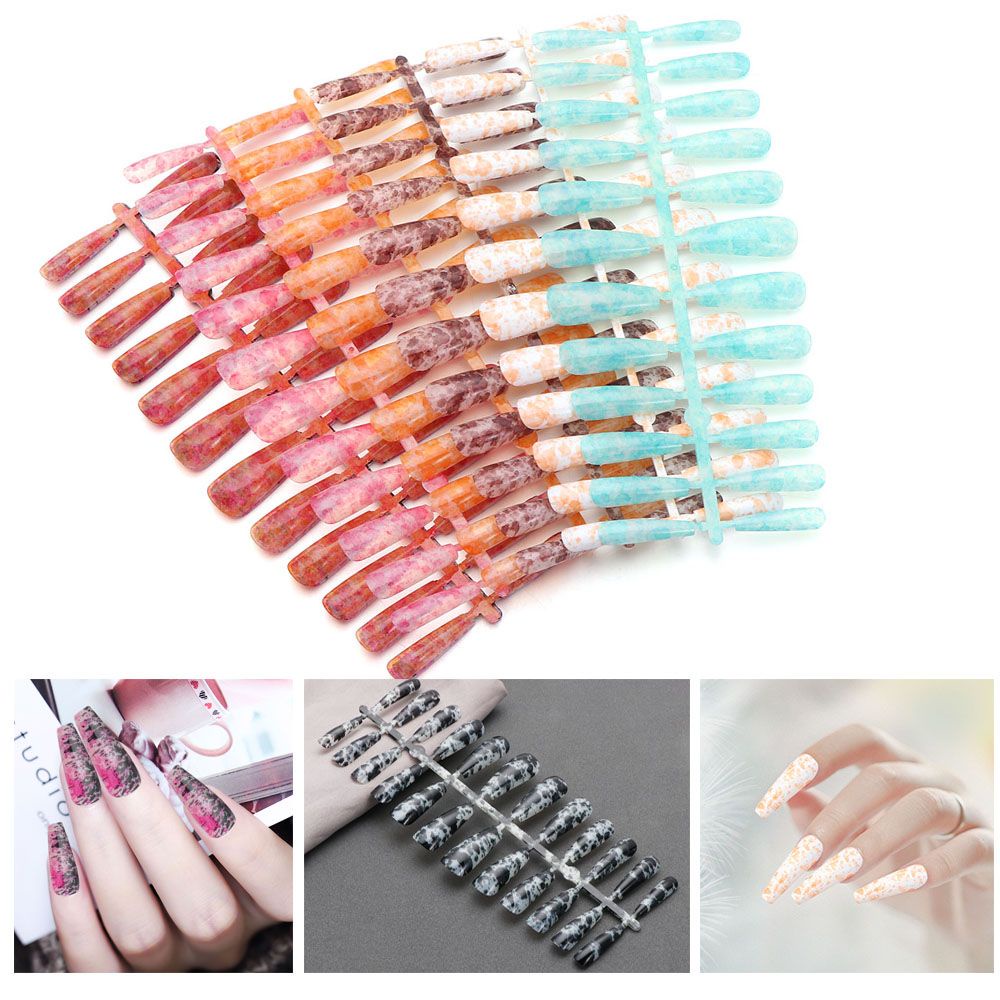 Bộ Móng Tay Giả Bằng Acrylic Nhiều Màu Sắc Dùng Trang Trí Móng Tay