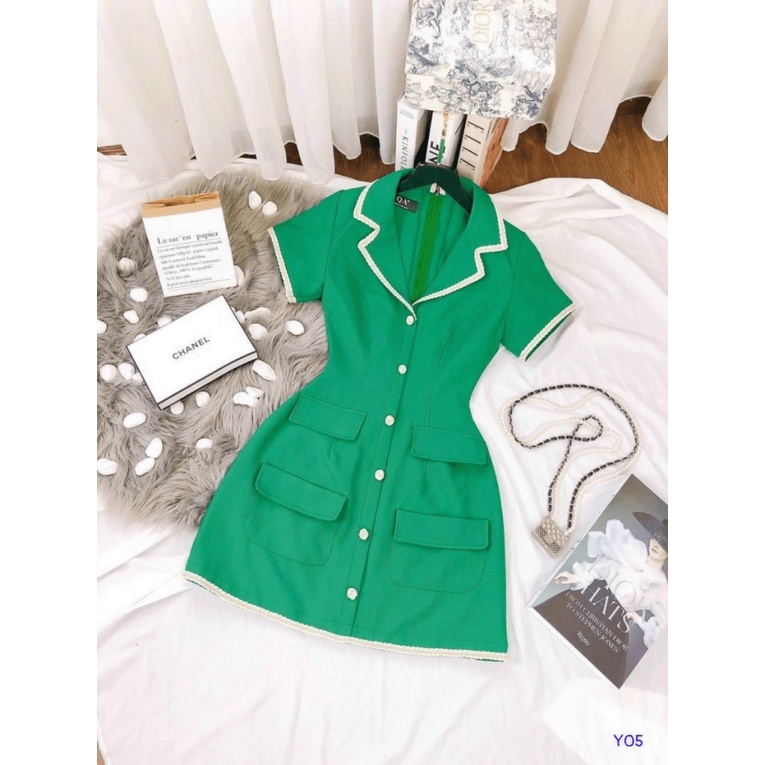 ĐẦM COTTON LẠNH, CỔ BLAZER, TAY NGẮN ( CONCEPT ĐI LÀM/ ĐI CHƠI ), HÀNG CAO CẤP, CHẤT VẢI MỀM MỊN, MÀU SẮC SANG TRỌNG, HI