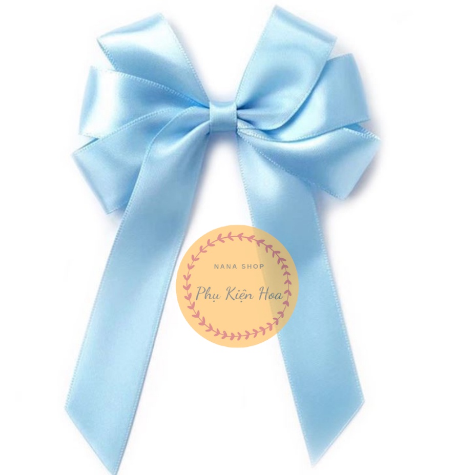 Nơ lụa SATIN trơn bản 2.5cm, hàng loại 1, chất siêu đẹp, trang trí quà tặng, bó hoa