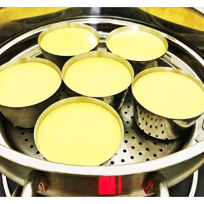 Bộ 10 Khuôn Inox Đa Năng Làm Bánh Cupcake, Bánh Bò, Rau câu, Flan Có 3 Size - Không Kèm Nắp Đậy