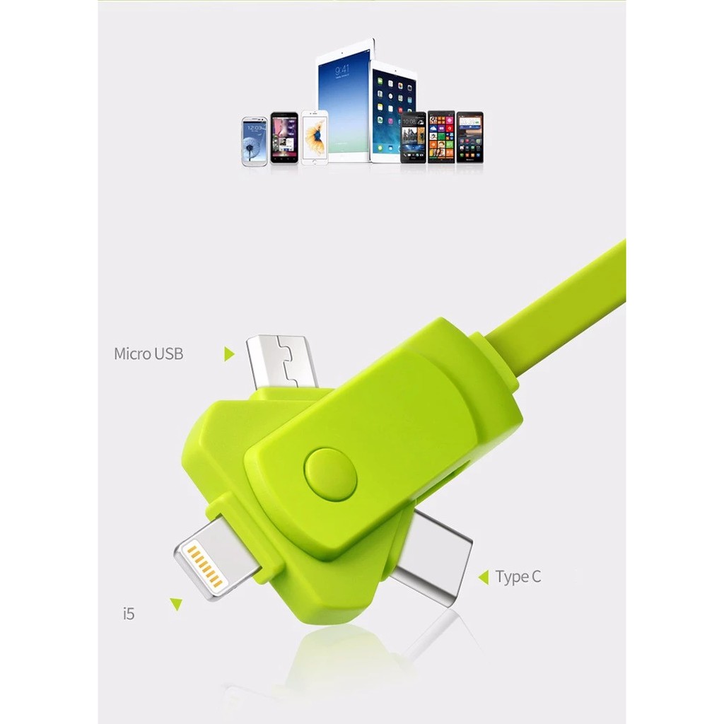 Cáp sạc đa năng  dùng trên ô tô cho mọi loại Smart Phone