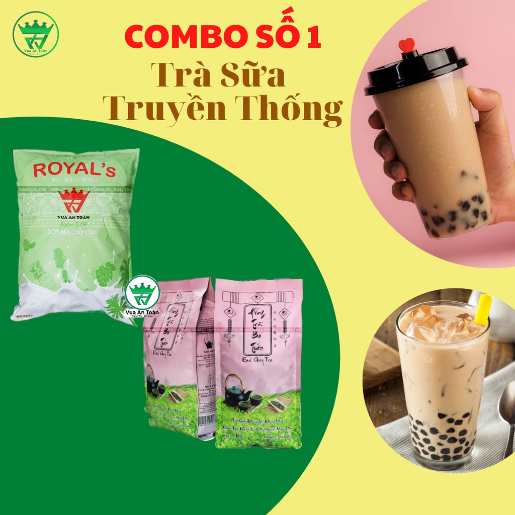 [Mã GROSALE2703 giảm 8% đơn 250K] COMBO Trà Sữa Hồng Trà Truyền Thống