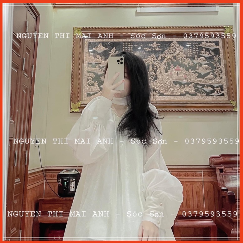 Áo sơ mi tơ óng 2 lớp cổ nơ ngọc siêu hot có ảnh thật | BigBuy360 - bigbuy360.vn