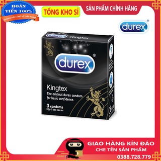 Bao cao su durex kingtex hộp 3c siêu an toàn