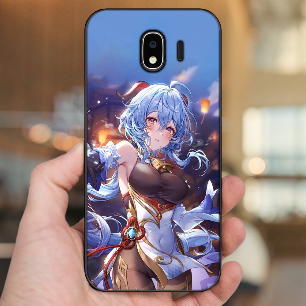 Ốp lưng Samsung J4 viền đen in hình Ganyu Genshin Impact