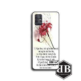 Ốp lưng kính cường lực hoa bỉ ngạn cho SAMSUNG A31 / A51 / A71