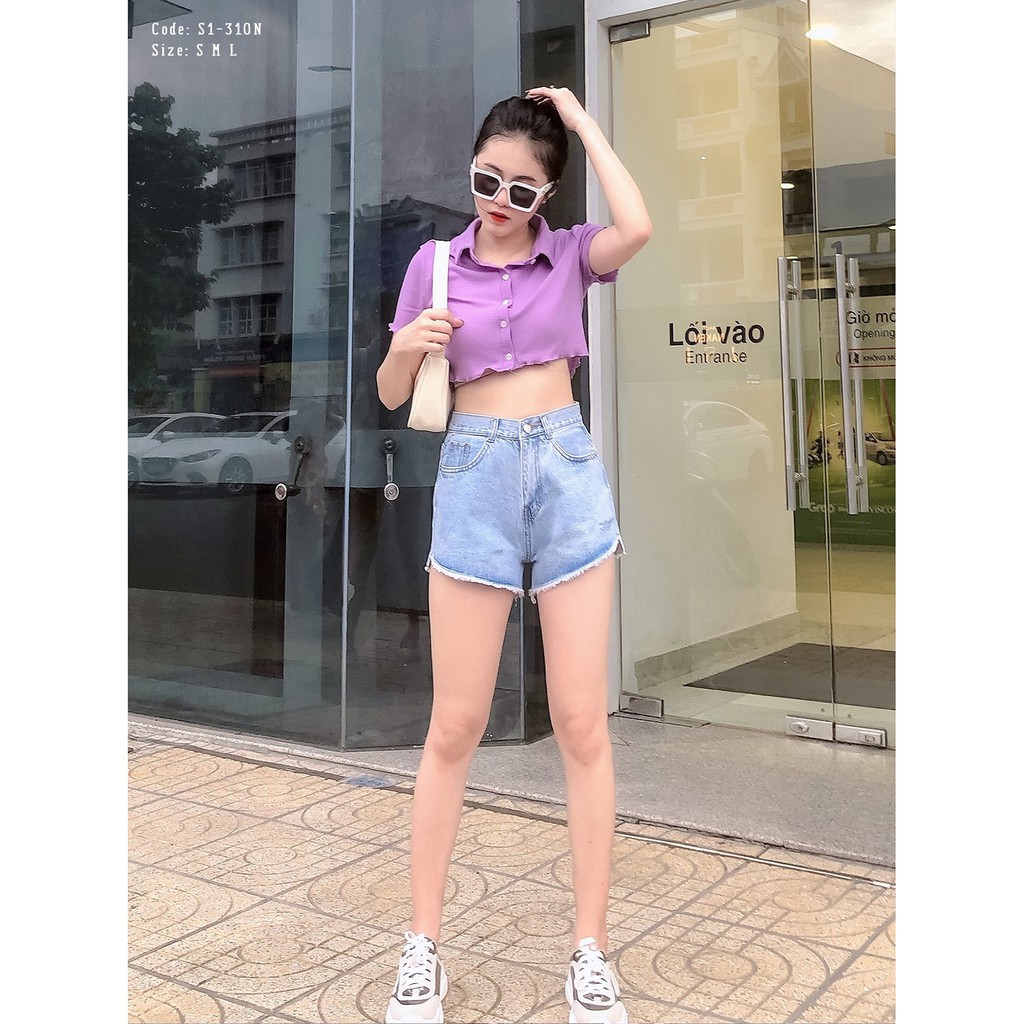 Quần Short Jeans Nữ Kiểu Trơn Cá Tính | Ảnh Thật | Quần Đùi jean Nữ OZ310