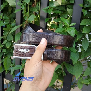 Dây thắt lưng cá sấu liền bụng