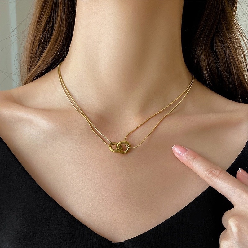 Dây Chuyền Thép Titan Không Gây Dị Ứng Thiết Kế Mới Thời Trang Dành Cho Nữ