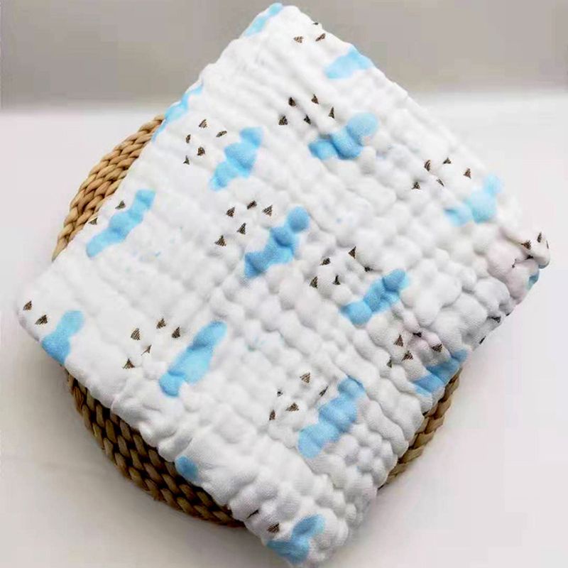 Khăn Quấn Em Bé Thoáng Khí In Họa Tiết Hoạt Hình Ngẫu Nhiên Kích Thước 41X41