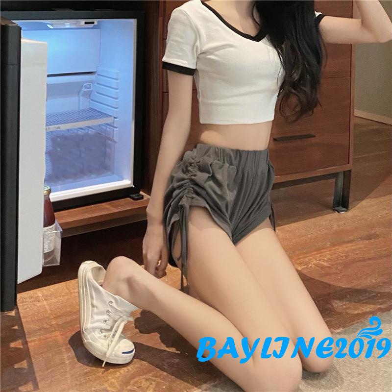 Quần Short Nữ Lưng Thun Màu Sắc Thời Trang