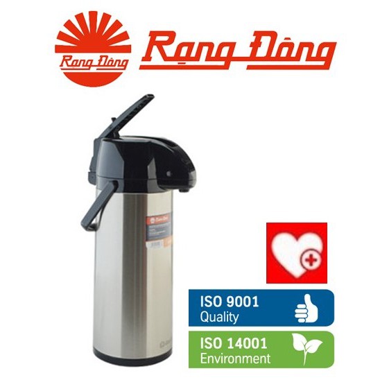 [FREESHIP 50K] Phích nước Rạng Đông cao cấp 2,5 lít có cần bơm, đế xoay 360 độ, Cam kết Chính Hãng - Minhdat