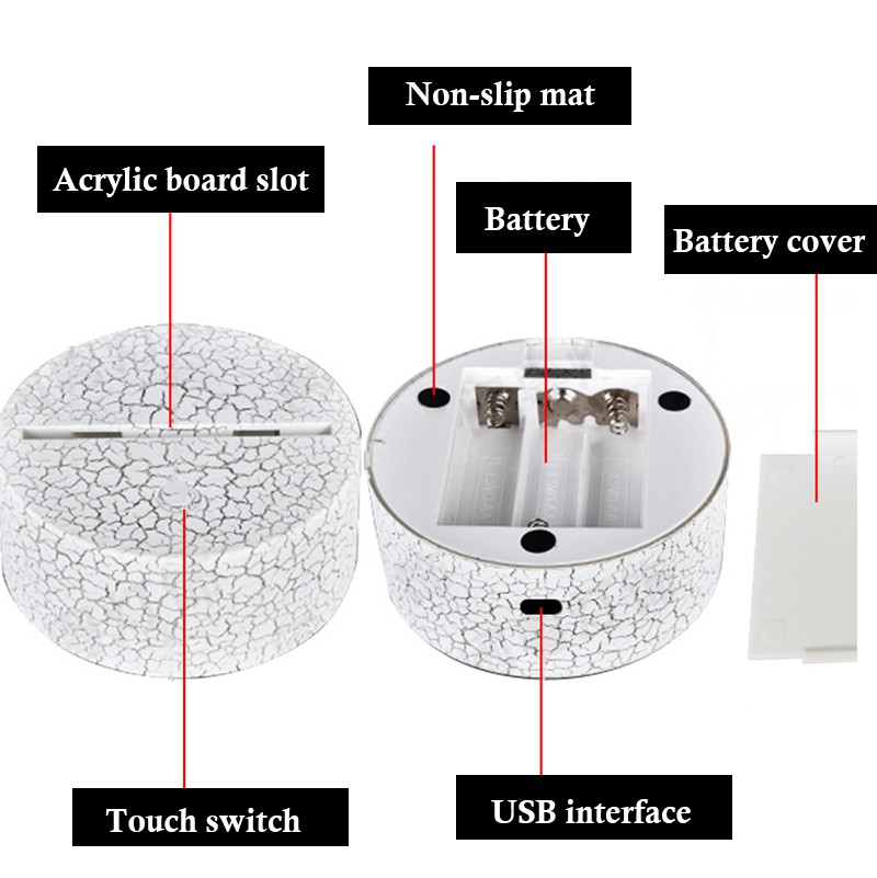 Bảng đèn led hình chữ nhật 7 màu tiện dụng