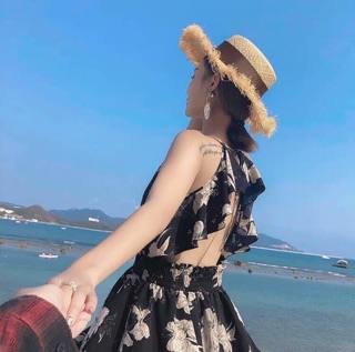 ĐẦM MAXI HOA HỞ LƯNG