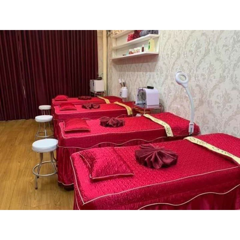 Ga lụa trần spa kèm vỏ gối (2 ngày may xong)