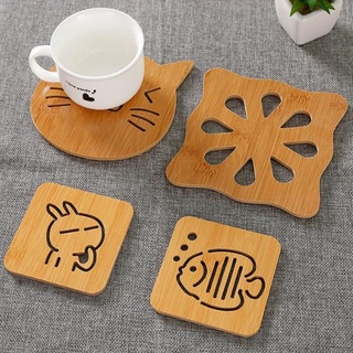 Miếng lót nồi, chén, ly chất liệu gỗ hiện đại minishop