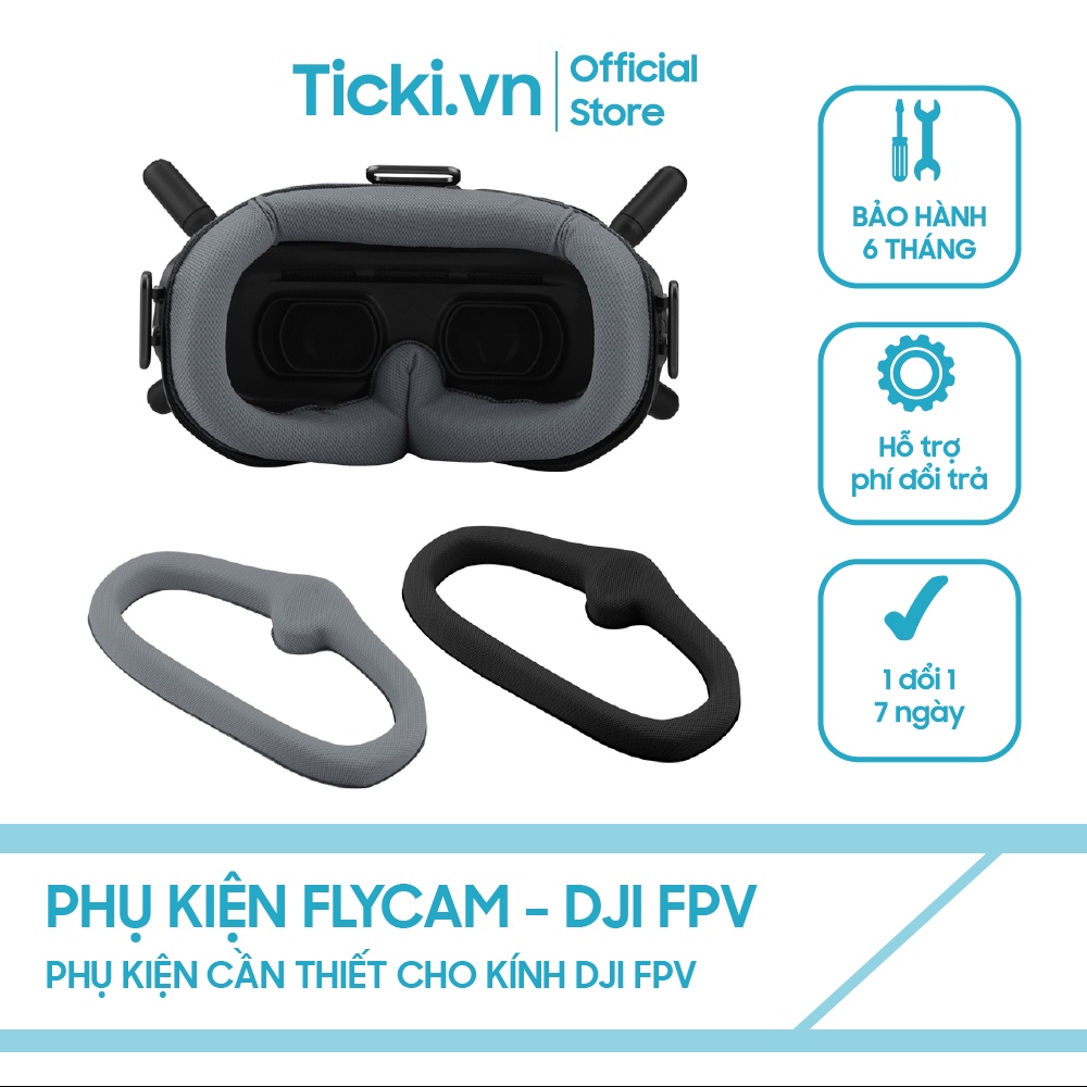 Phụ Kiện DJI FPV đệm lót vành kính v2,vỏ đựng pin đeo sau đầu,chụp bảo vệ 4 dâu ăng ten,đai cố định dây nguồn kính v2.
