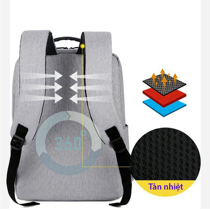 Balo Thời Trang Nam Nữ Giá Rẻ Chất Lượng Cao, đựng Laptop 15.6 inch, phong cách Hàn Quốc - Z1903-5