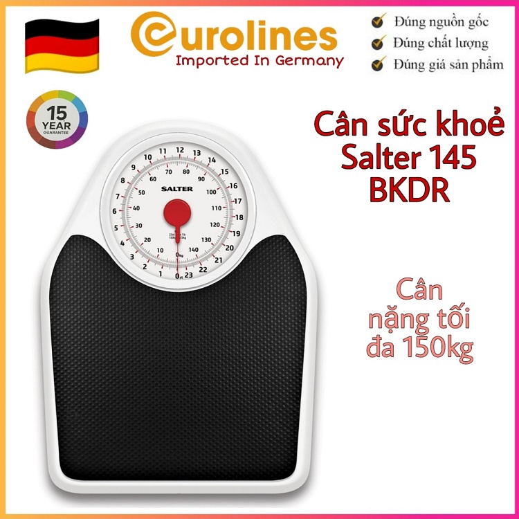 Cân sức khỏe cơ học Salter 145 BKDR [Bảo hành 15 năm - Nhập Đức - Trọng lượng cân tối đa 150 Kg]