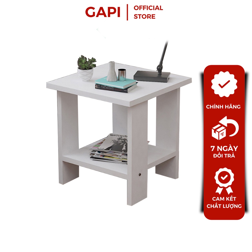 Bàn trà gỗ 2 tầng Gapi hiện đại đa năng - GP23