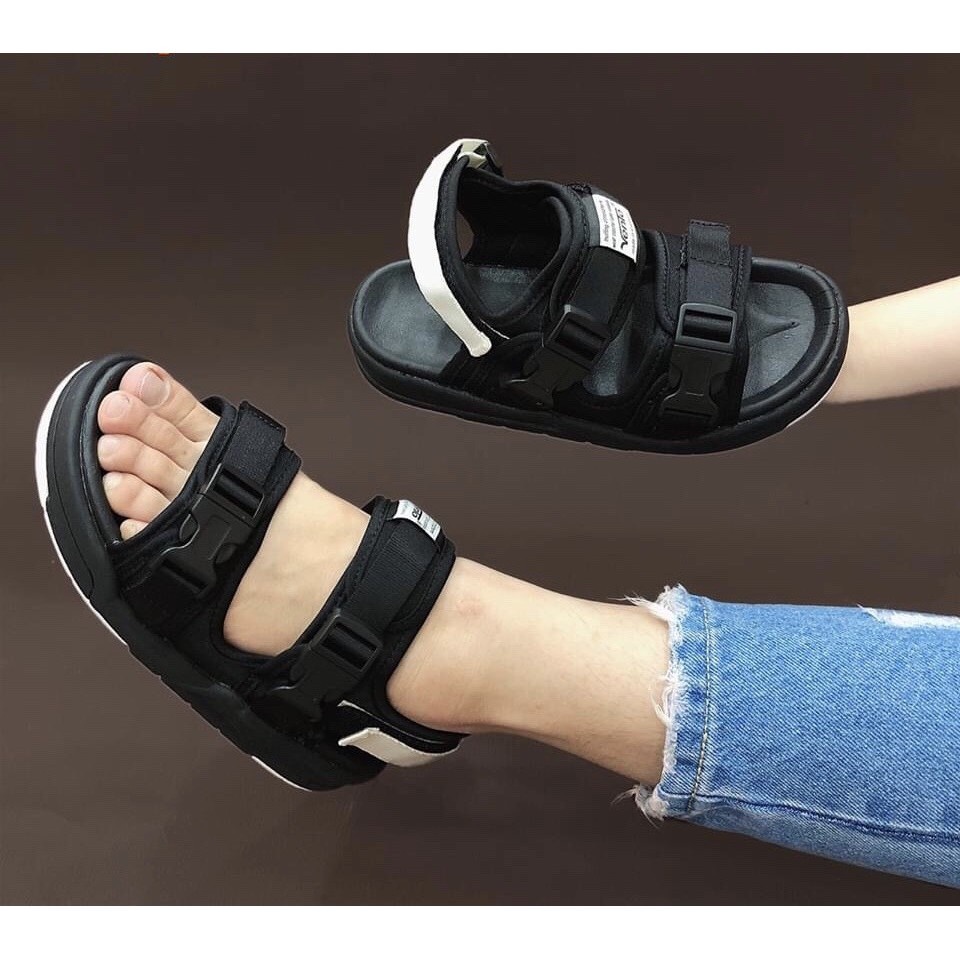 [Mua Kèm Áo Thun 0Đ] [Chính Hãng] Giày Sandal Nam nữ Vento NV 1002 Đế bánh mỳ Streetstyle