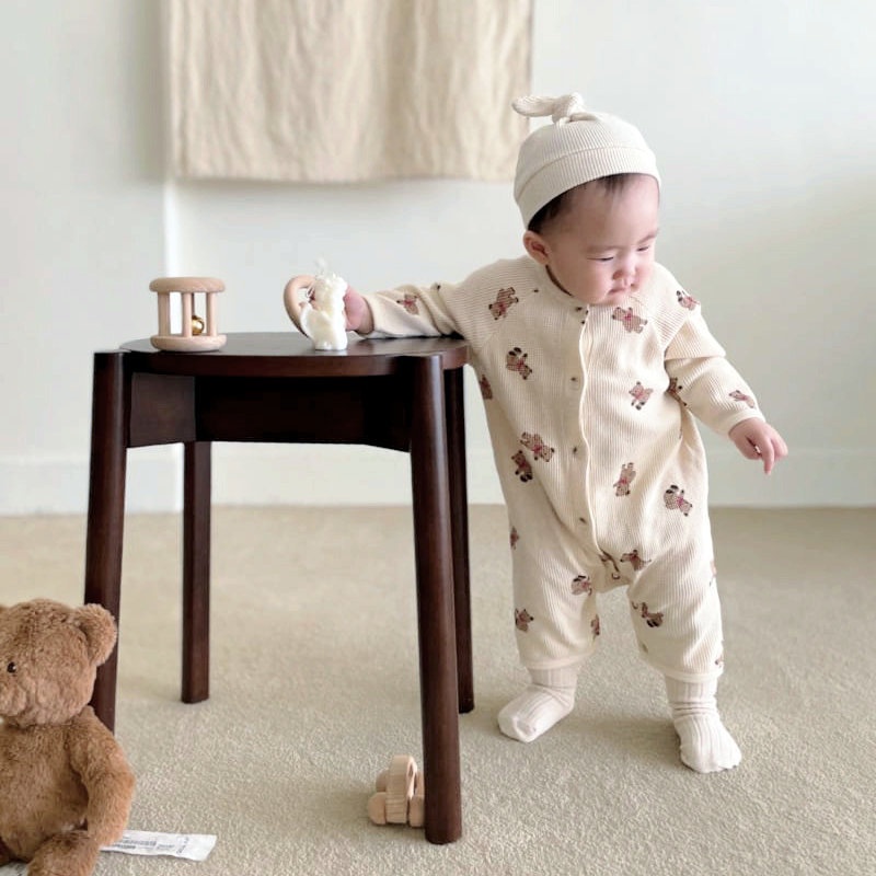 Bộ Áo Liền Quần Kiểu Hàn Quốc Thời Trang Xuân Thu Cho Bé