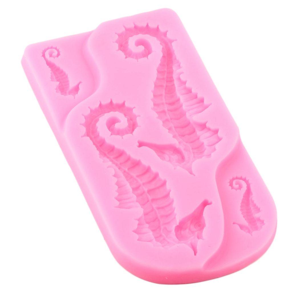 1 Khuôn Silicone Cấp Thực Phẩm An Toàn Thực Phẩm Hình Ngựa Biển Sáng Tạo
