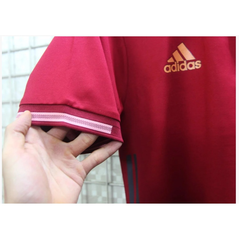 Áo Polo Bóng Đá Arsenal 2022- 2023 Màu Đỏ Đô Ảnh Thật