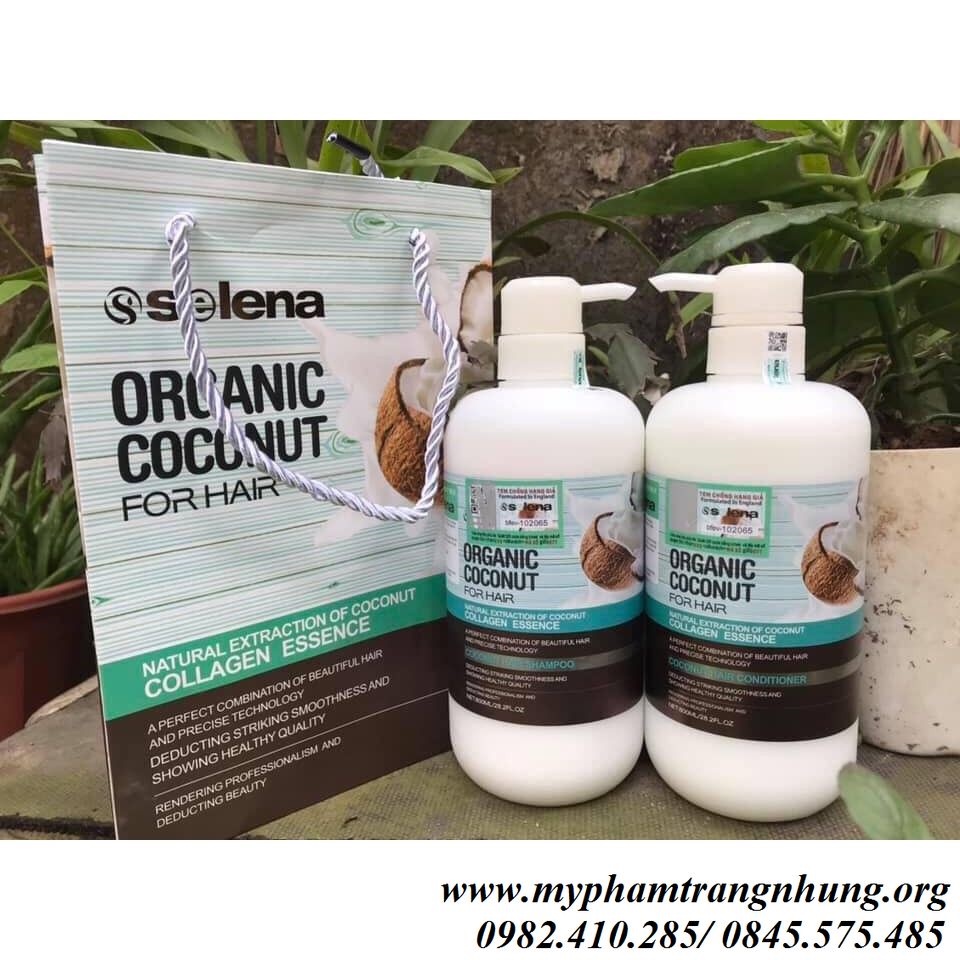 Dầu Gội Xả Dừa Organic Coconut Phục Hồi 800ml X 2