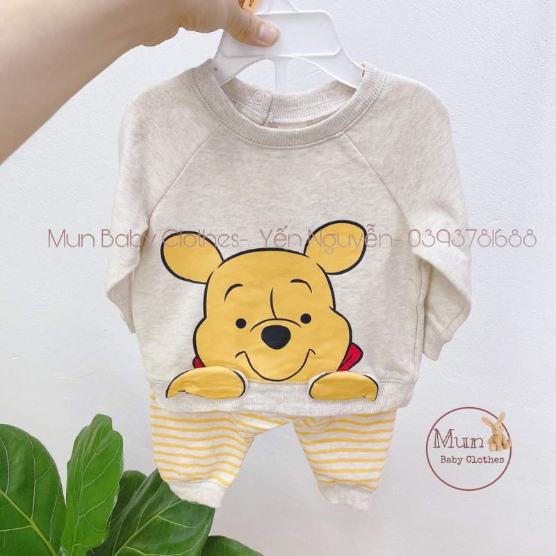 BỘ GẤU POOH VÀNG H&M BÉ TRAI