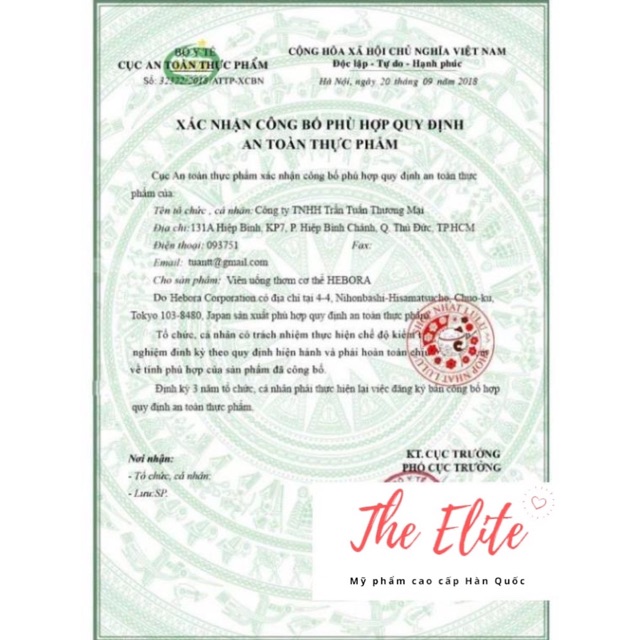 (Chuẩn Nhật) Hebora viên uống đẹp da, thơm cơ thể nữ Nhật Bản | Thế Giới Skin Care