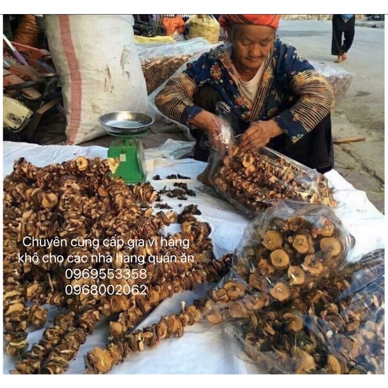 1 xiên Nấm hương rừng Tây Bắc xiên que phơi khô tự nhiên