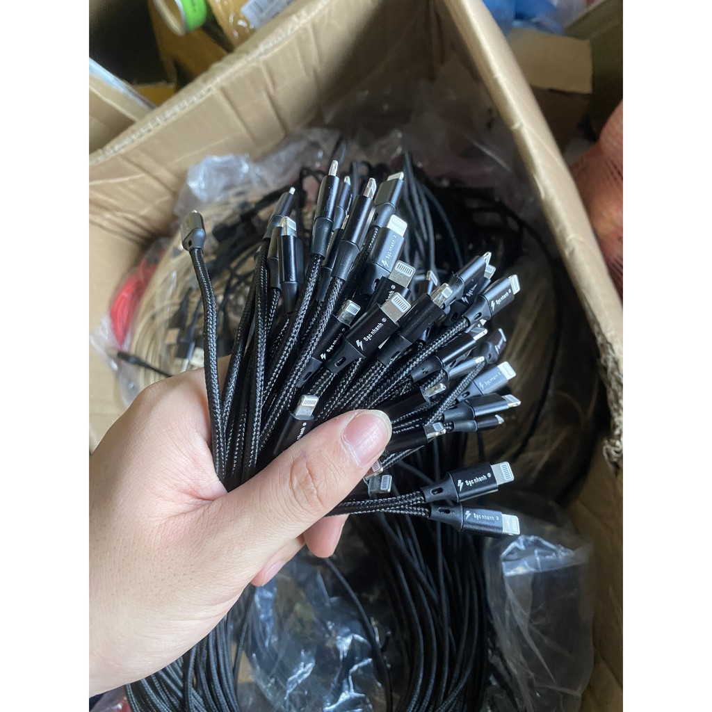 Cáp dù sạc nhanh 2A dài 1m-/Micro/Type C
