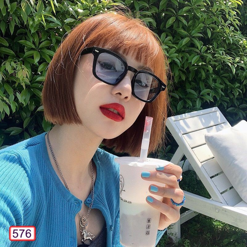 Mắt Kính Thời Trang Hot Trend 576 Form Vuông Vạch Siêu Đẹp - Hazo