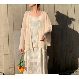 Áo khoác len nhẹ kiểu cardigan mỏng ( ảnh thật )