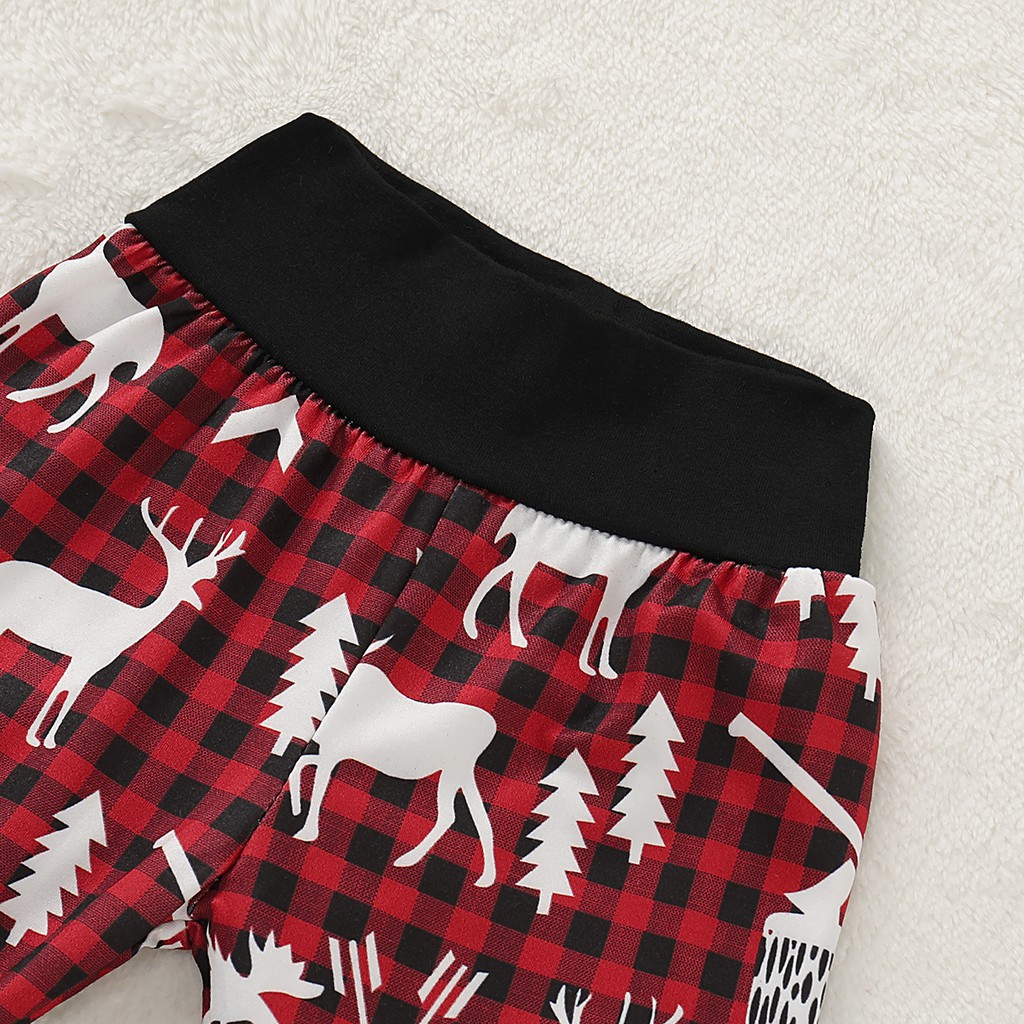 Set áo liền quần tay dài + quần dài + mũ Mikrdoo vải cotton phong cách Giáng sinh cho bé trai