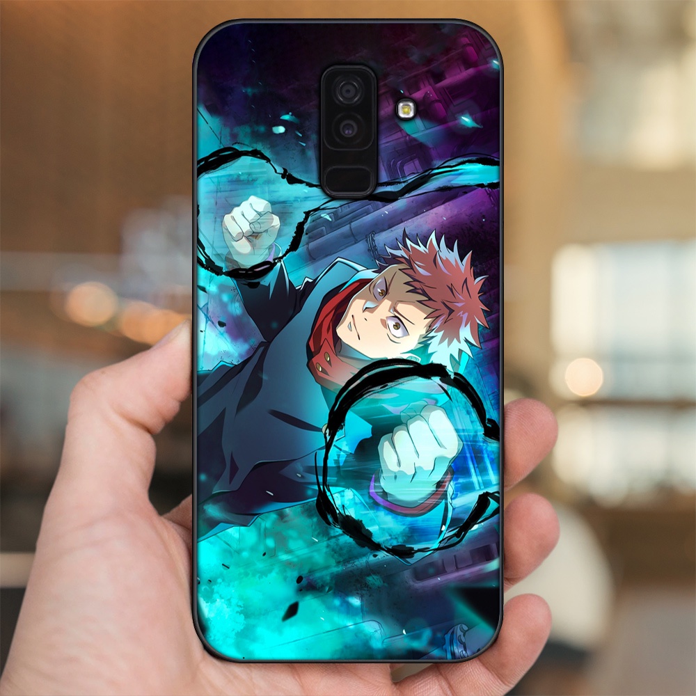 Ốp lưng Samsung A6 Plus viền đen in hình Yuji Jujutsu Kaisen