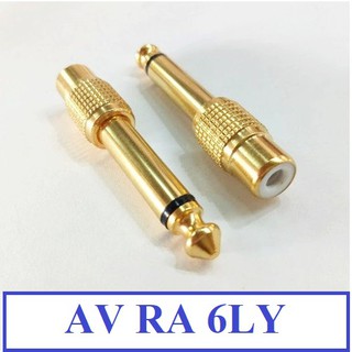 1 cái Jack  bông sen Ra AV 6 Ly - Jack chuyển đổi AV ra 6 Ly Vàng -bh 3 tháng lỗi 1 đổi 1