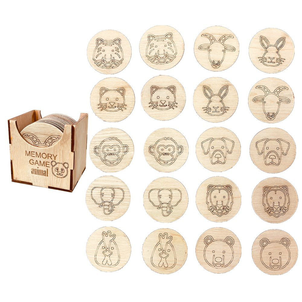 Memory Game Animal Trò Chơi Lật Hình Bằng Gỗ Benrikids